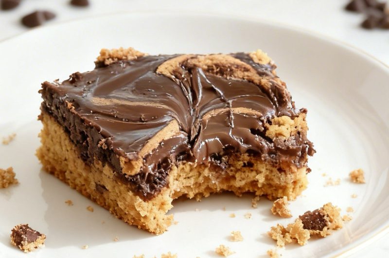 Chocolate Peanut Butter Swirl Bars