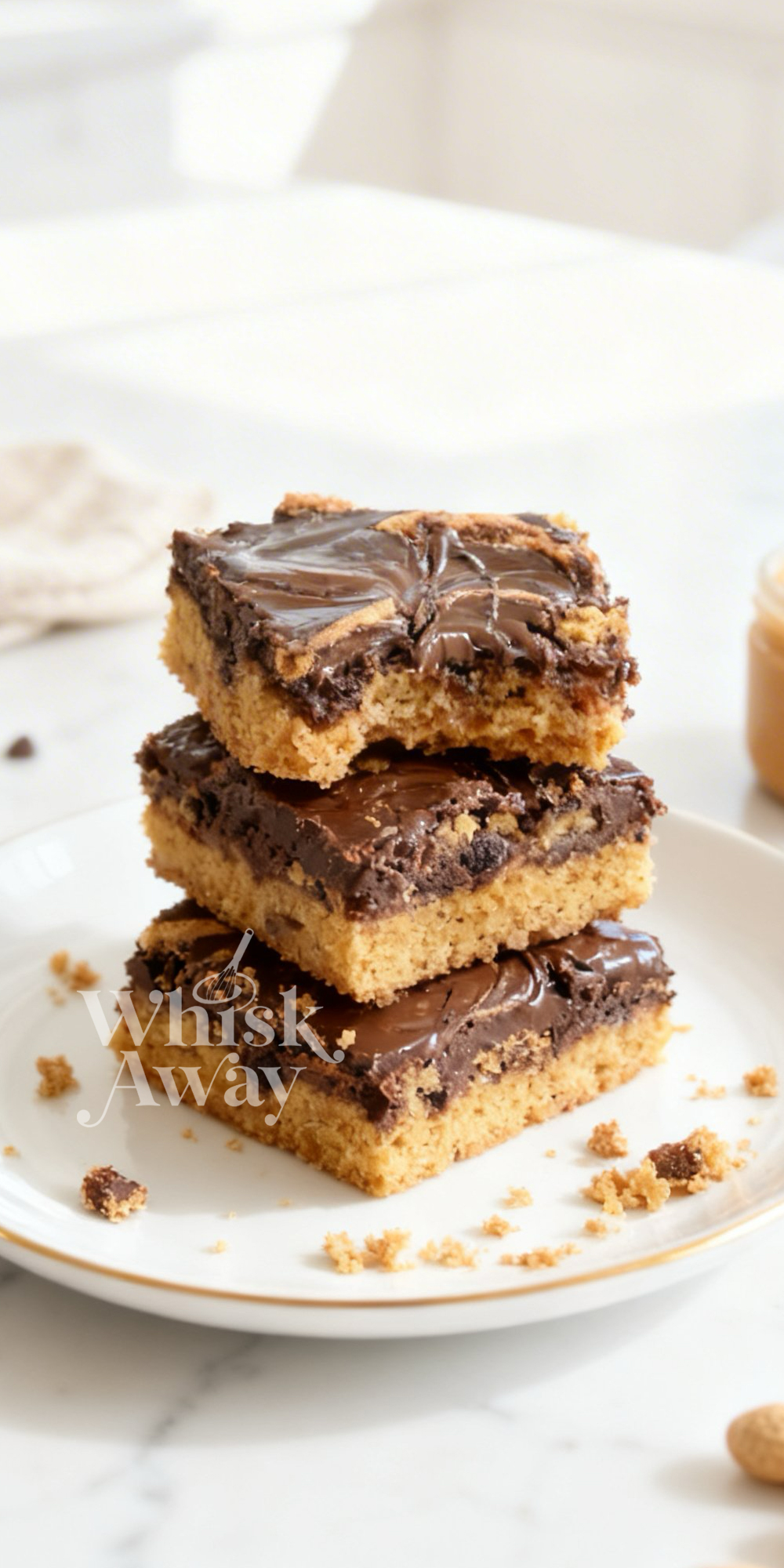 Chocolate Peanut Butter Swirl Bars