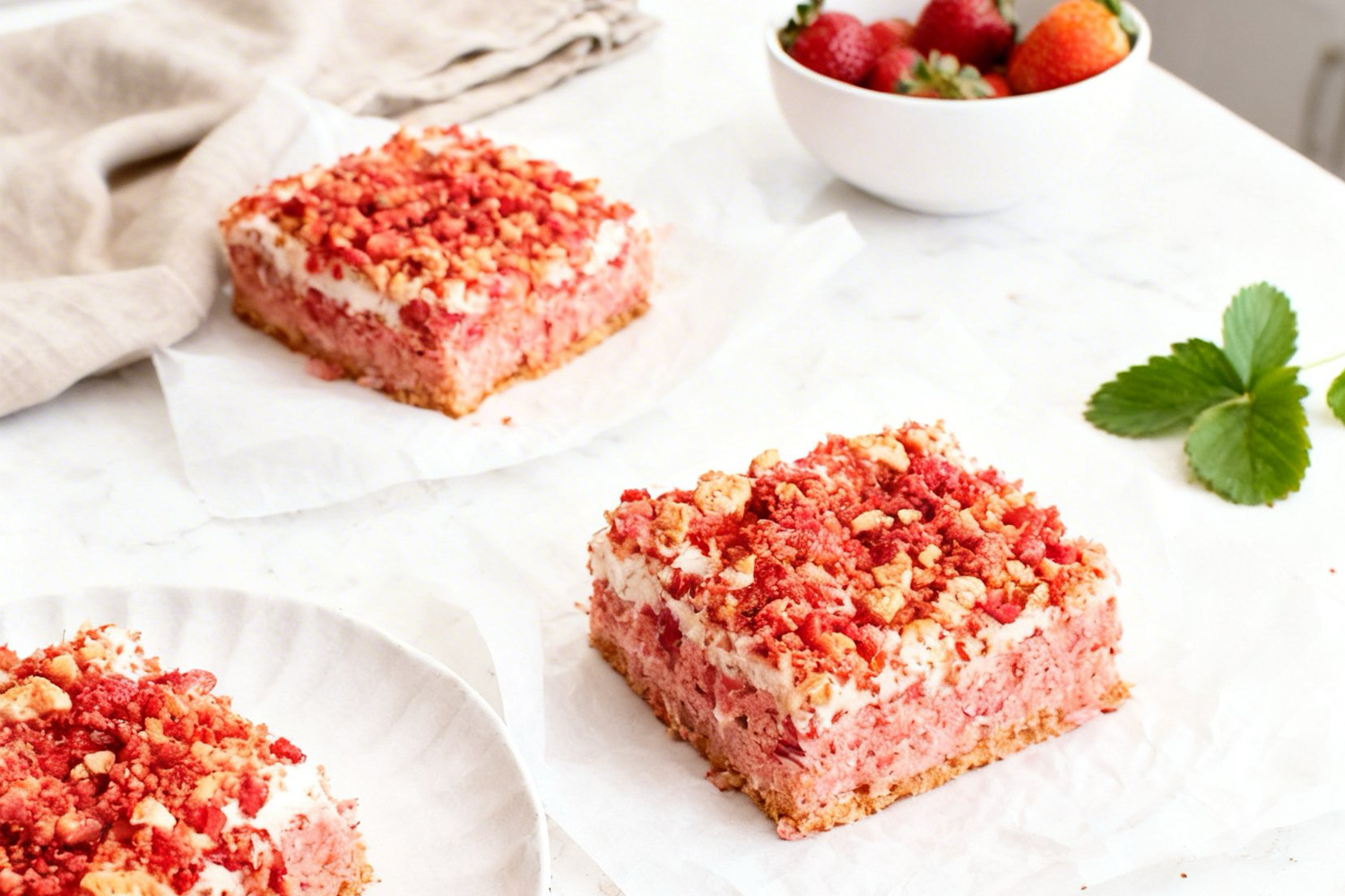 strawberry crunch cake