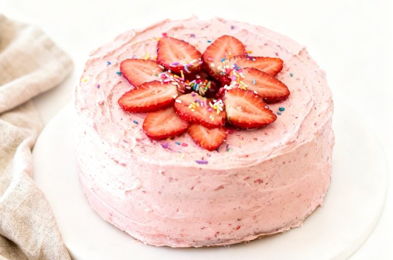 Strawberry Funfetti Cake