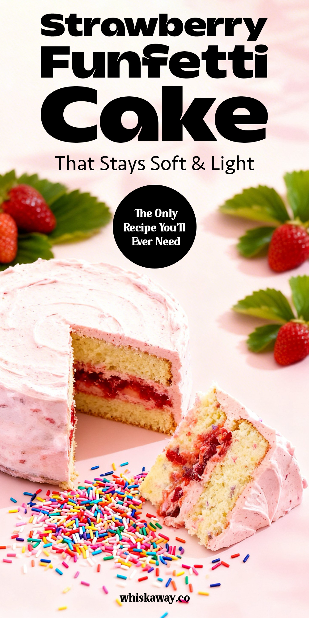 Strawberry Funfetti Cake