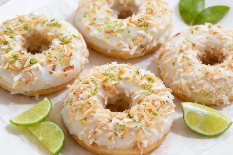 key lime coconut donuts