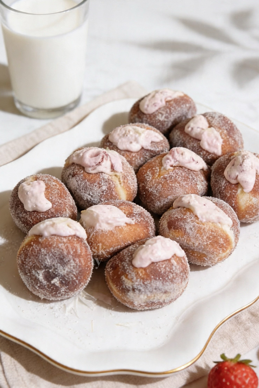 Strawberry Cheesecake Brioche Donuts