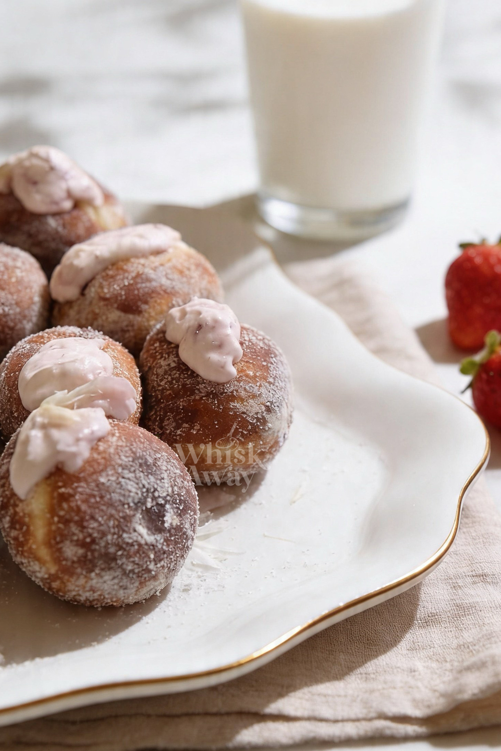 Strawberry Cheesecake Brioche Donuts