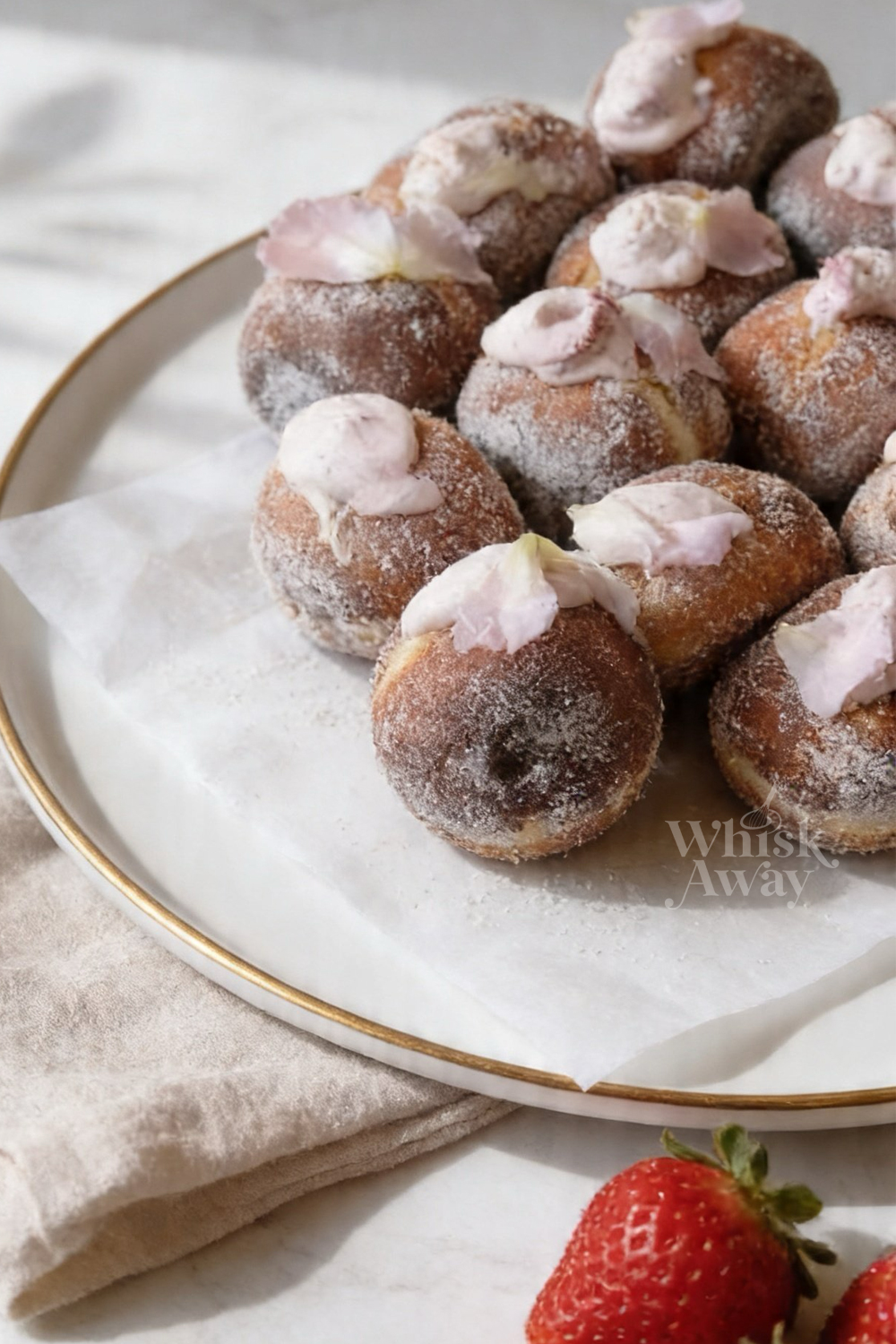 Strawberry Cheesecake Brioche Donuts