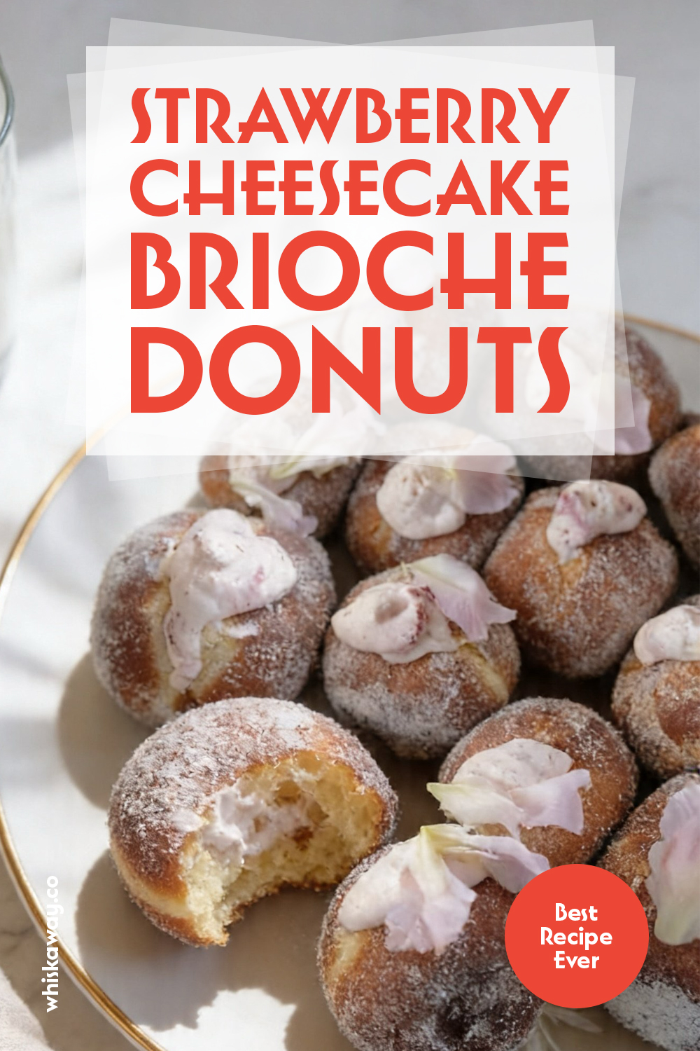 Strawberry Cheesecake Brioche Donuts