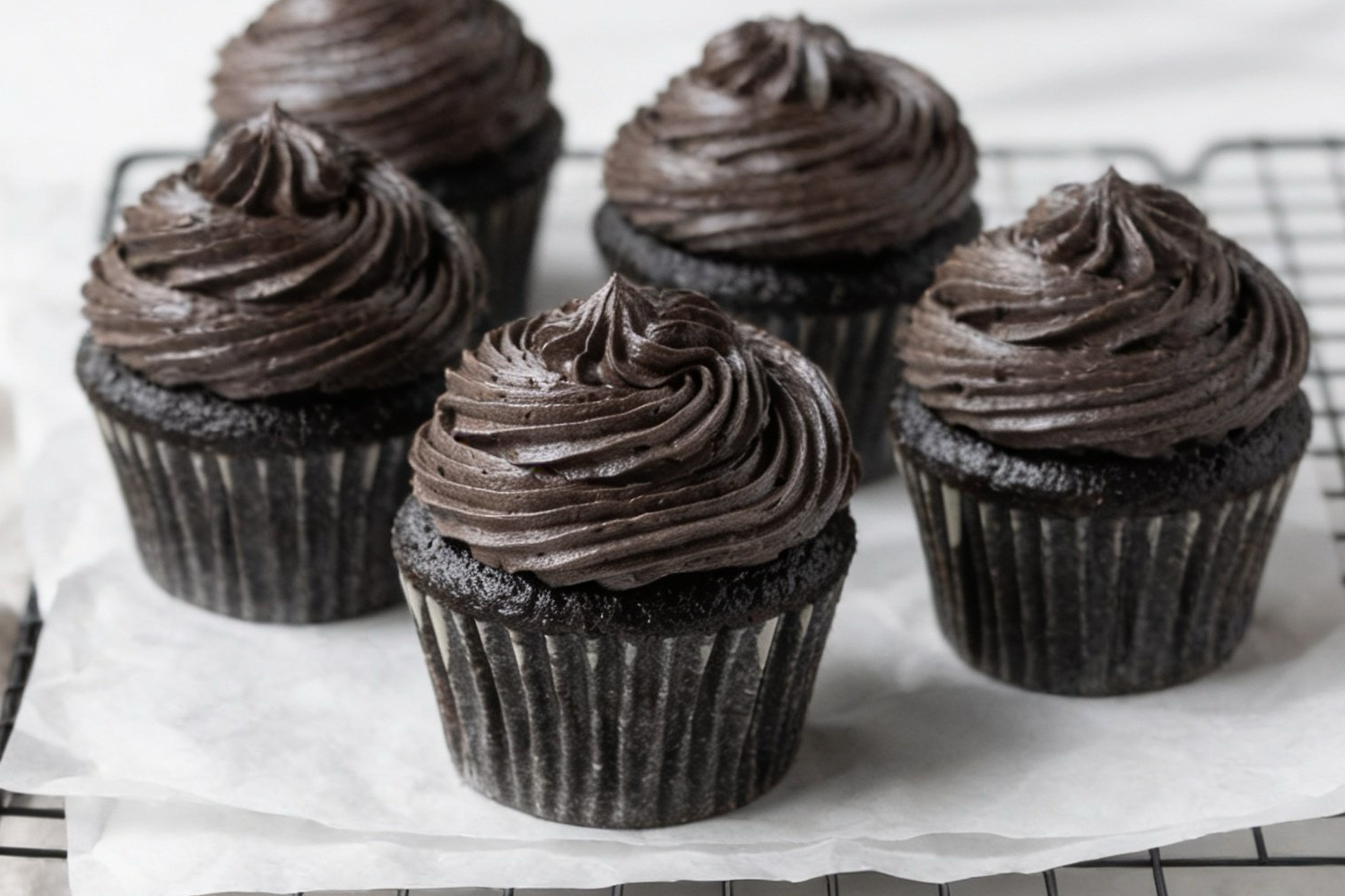 black cocoa cupcakes