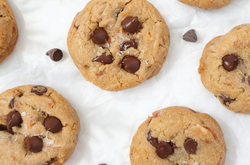 Candied Almond Chocolate Chip Cookies
