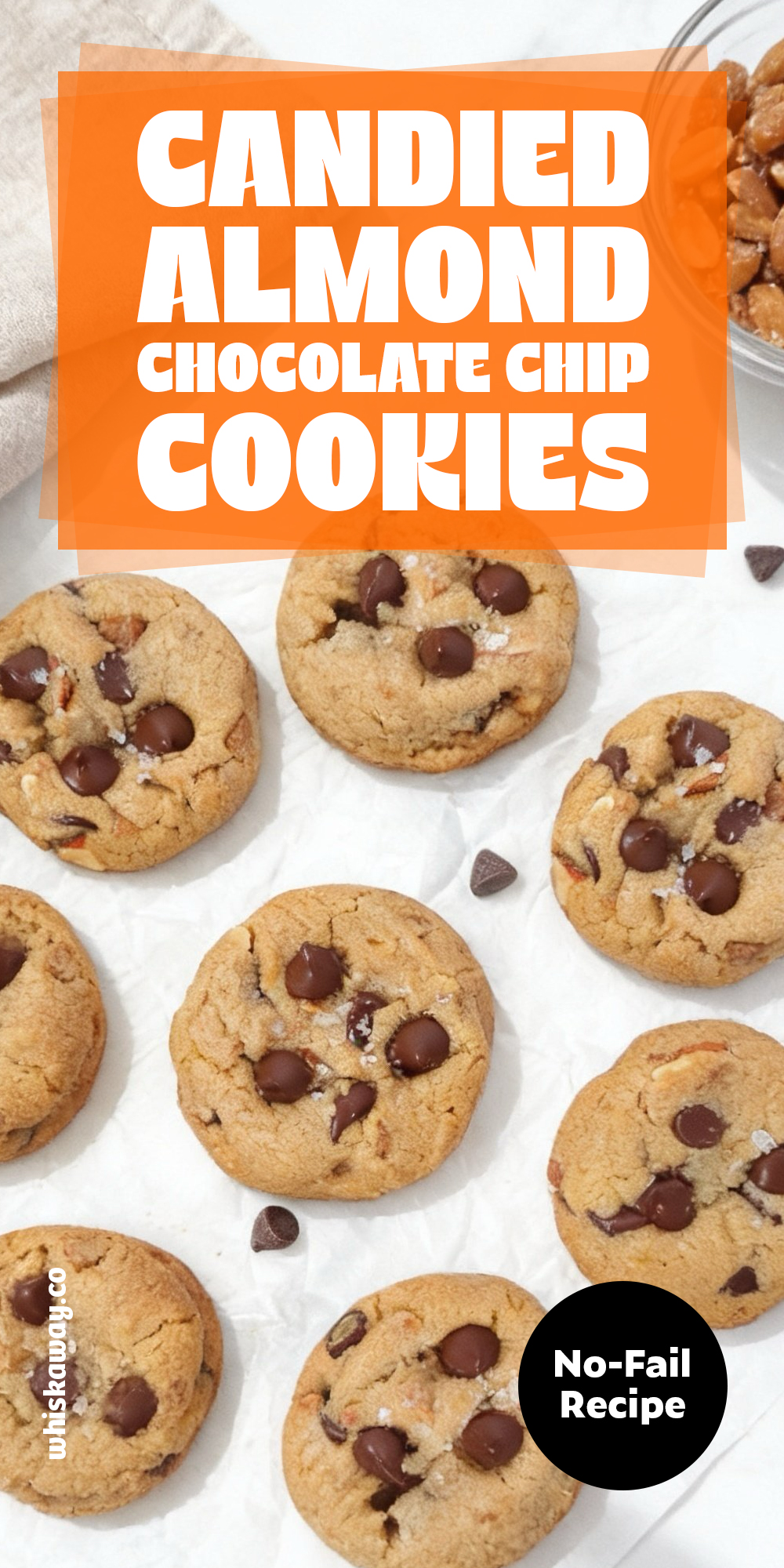 Candied Almond Chocolate Chip Cookies