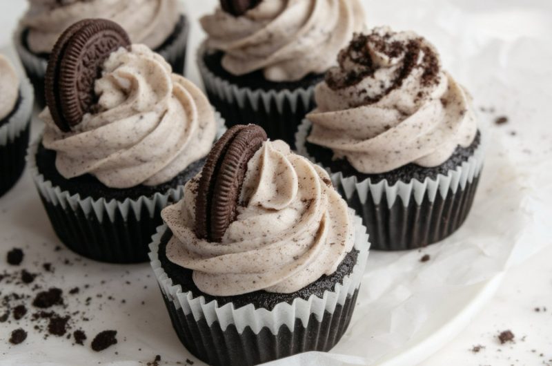 Chocolate Cupcakes With Oreo Frosting