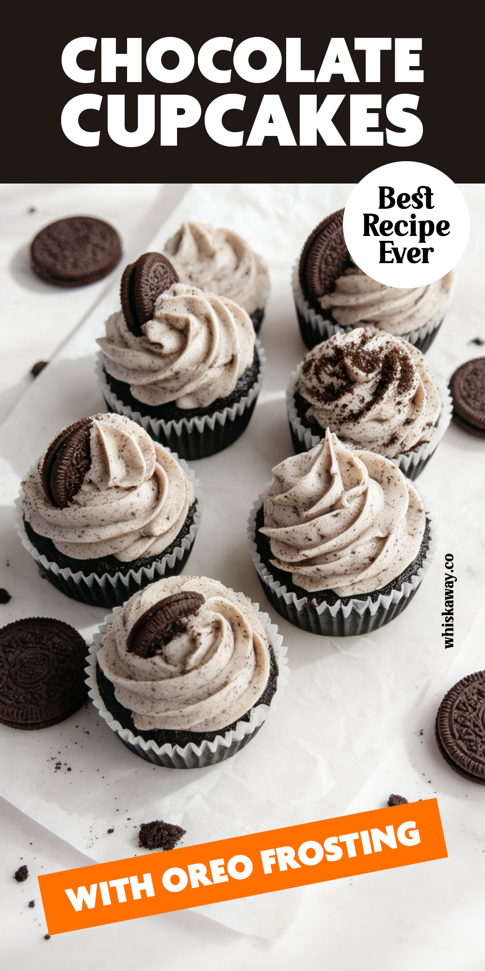 Chocolate Cupcakes With Oreo Frosting
