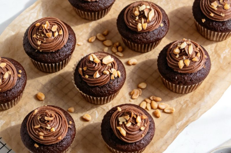 Peanut Butter Chocolate Cupcakes