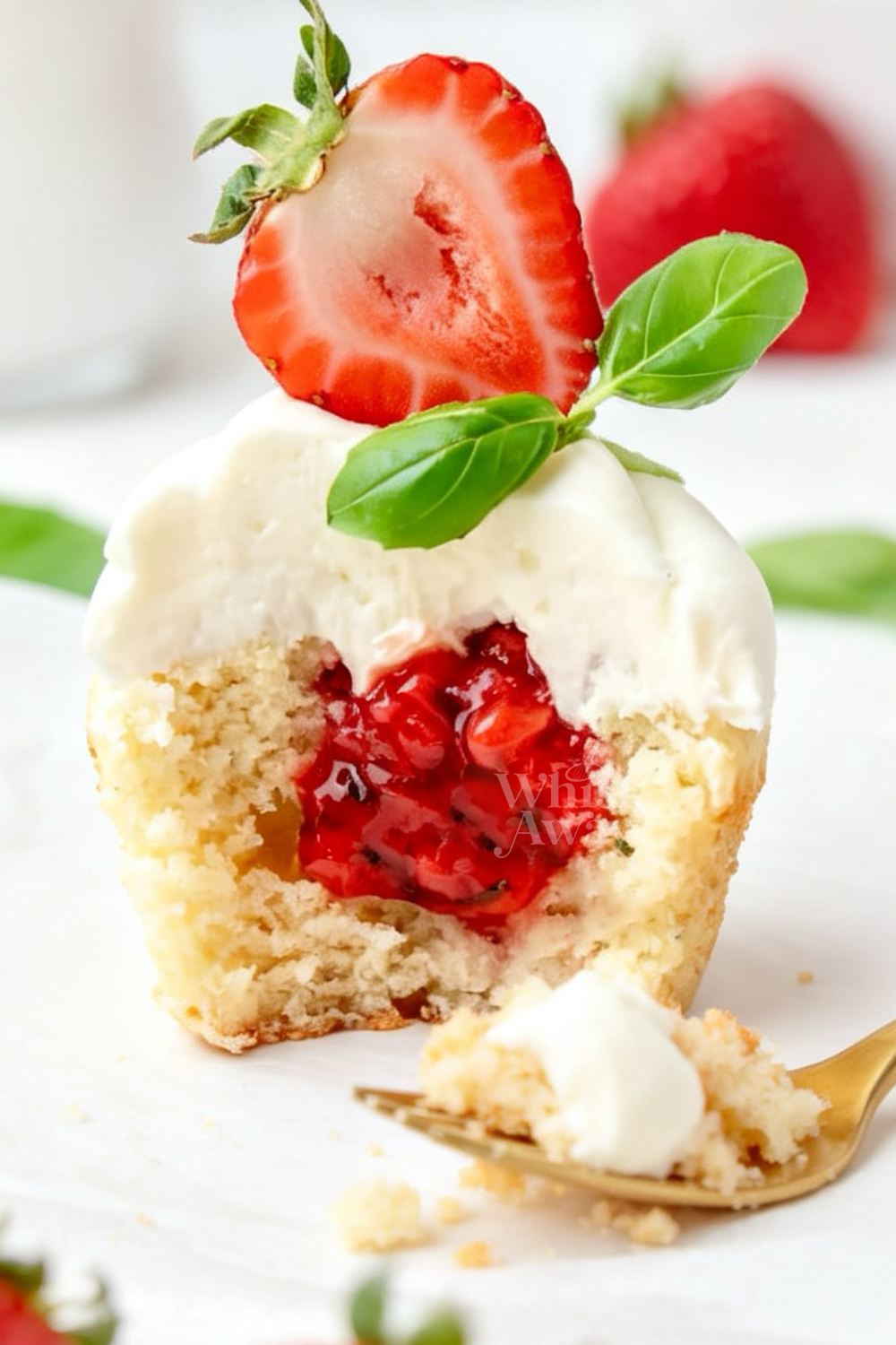 Strawberry Basil Cupcakes