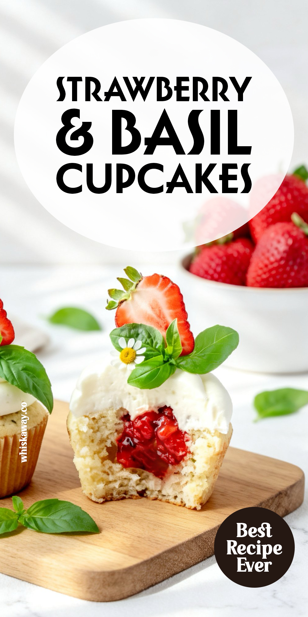 Strawberry Basil Cupcakes