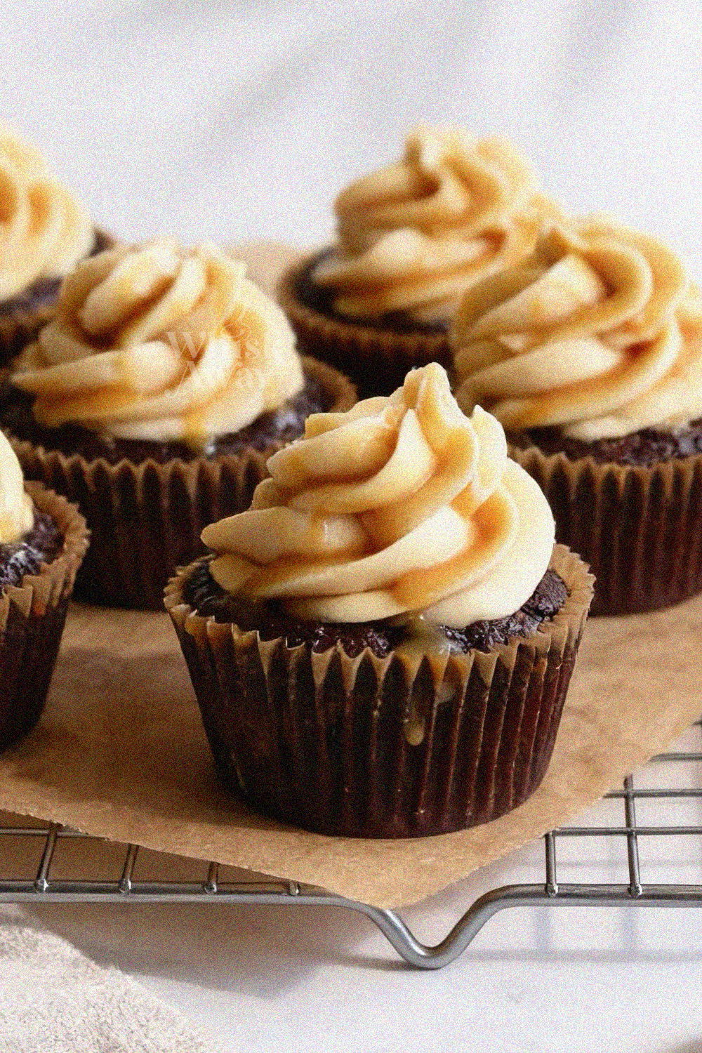 Vegan Salted Caramel Chocolate Cupcakes