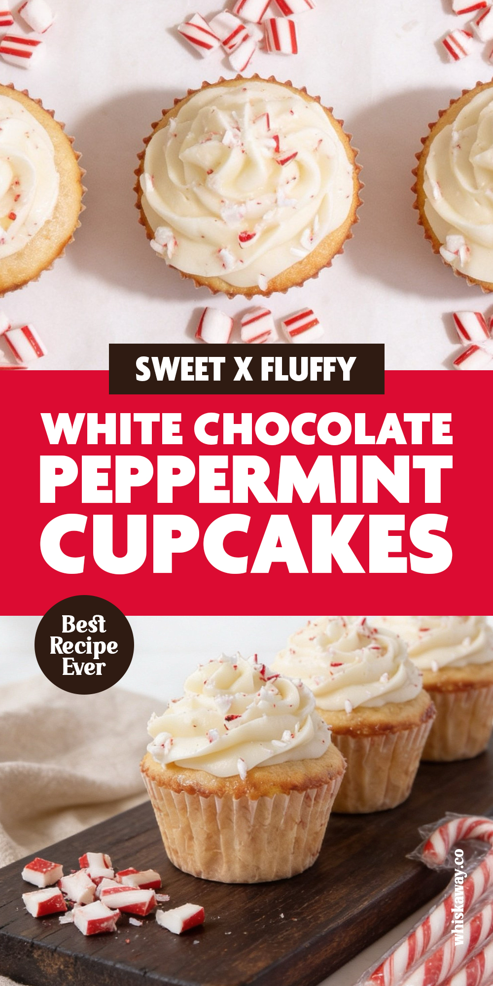White Chocolate Peppermint Cupcakes