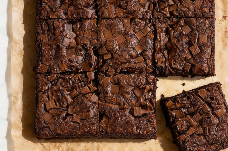 Eggless Fudgy Brownies
