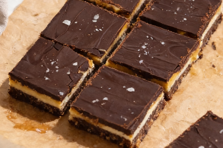 Gluten-Free Salted Caramel Nanaimo Bars