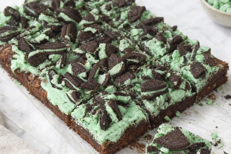 Mint Oreo Brownies