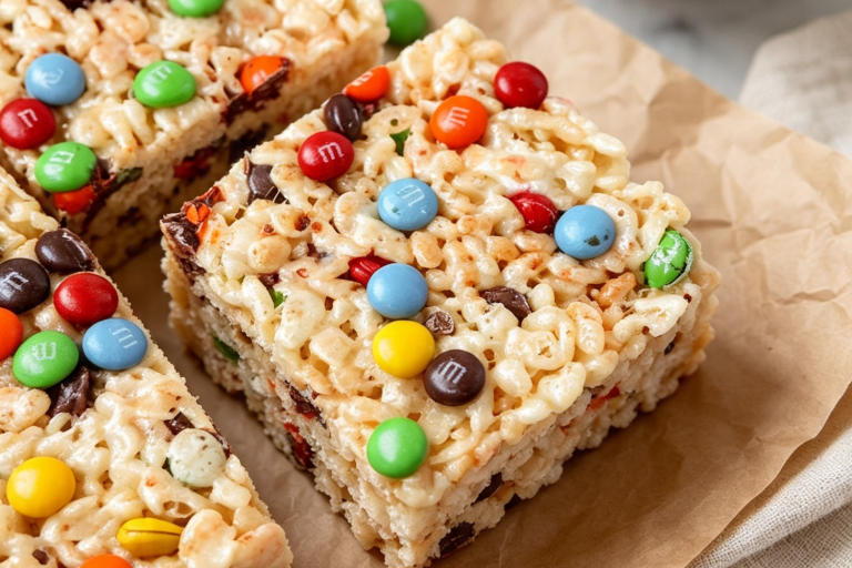 M&M Rice Krispie Treats