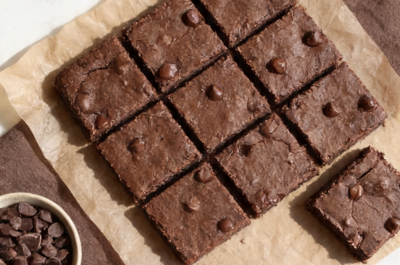 Peppermint Black Bean Brownies