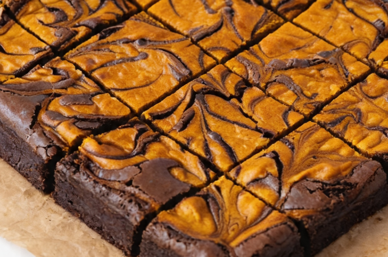 Pumpkin Cheesecake Brownies